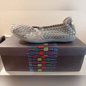 Bernie Mev. Metallic Braided Catwalk Shoes EUR 37. US 6